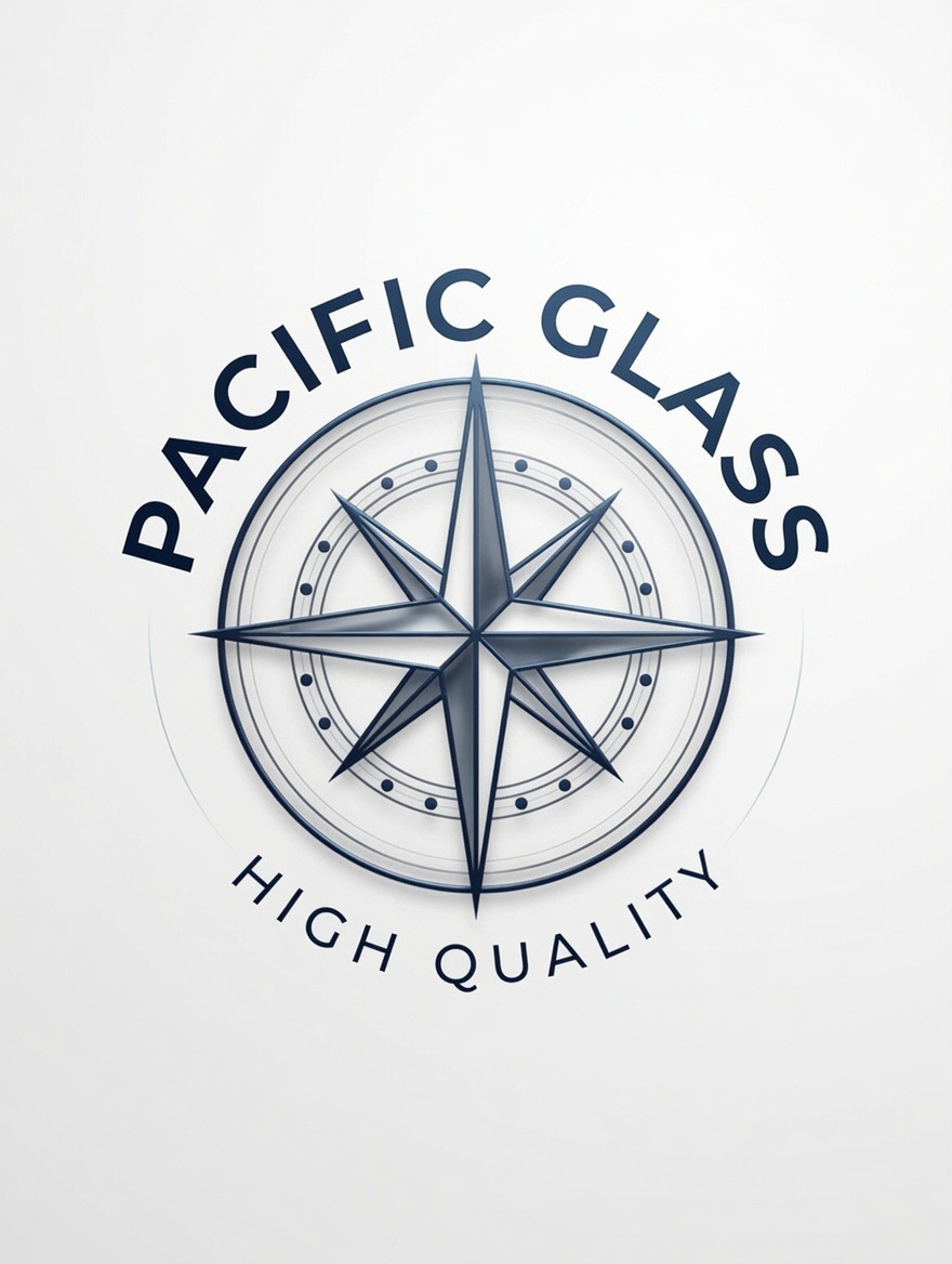 Pacific Glass compass logo, High Quality